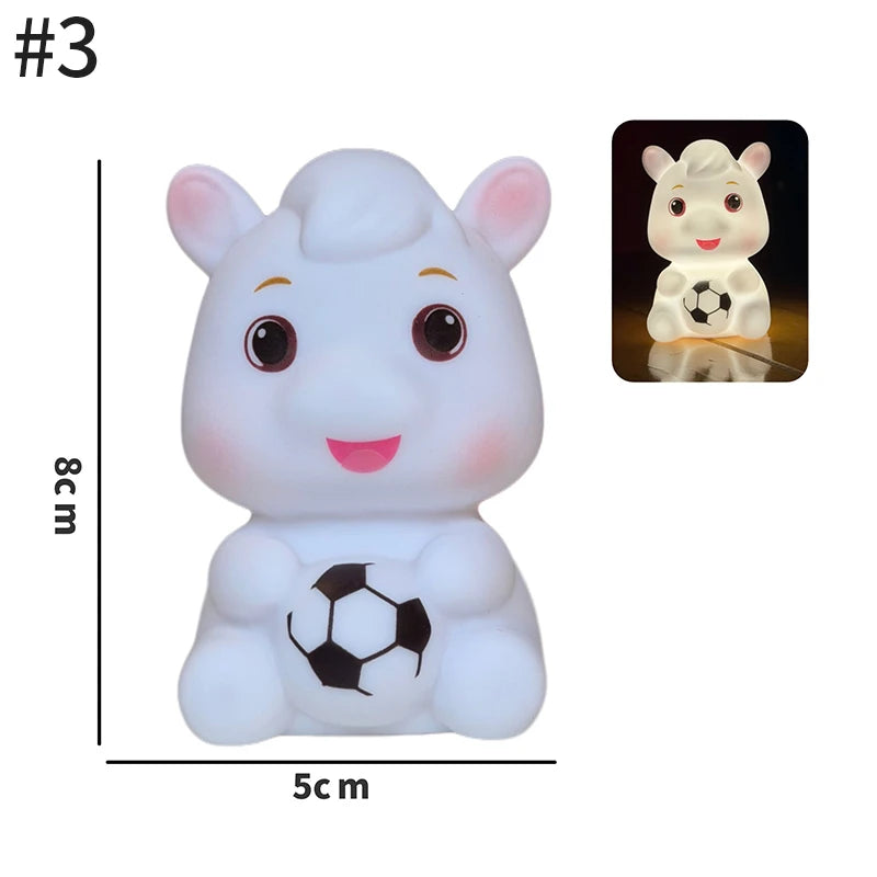 Cute Rabbit Lamp Decorations Desk Accessories Bunny Lamp Panda Light Ornament Cartoon Reading Light Easter Gifts