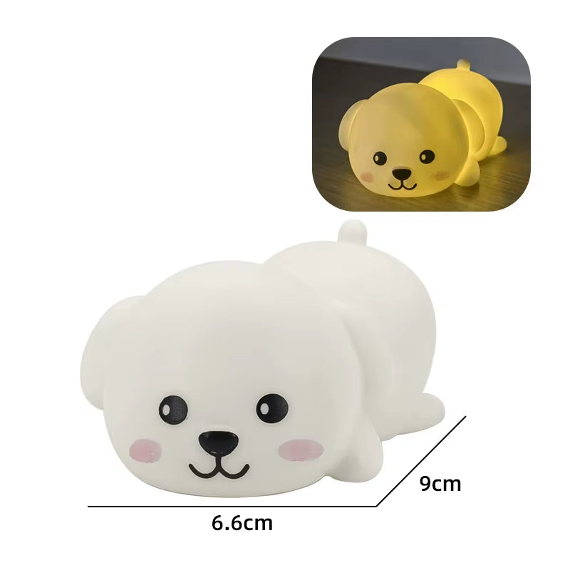 Cute Rabbit Lamp Decorations Desk Accessories Bunny Lamp Panda Light Ornament Cartoon Reading Light Easter Gifts