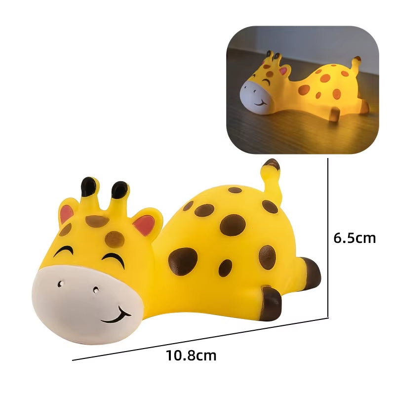 Cute Rabbit Lamp Decorations Desk Accessories Bunny Lamp Panda Light Ornament Cartoon Reading Light Easter Gifts