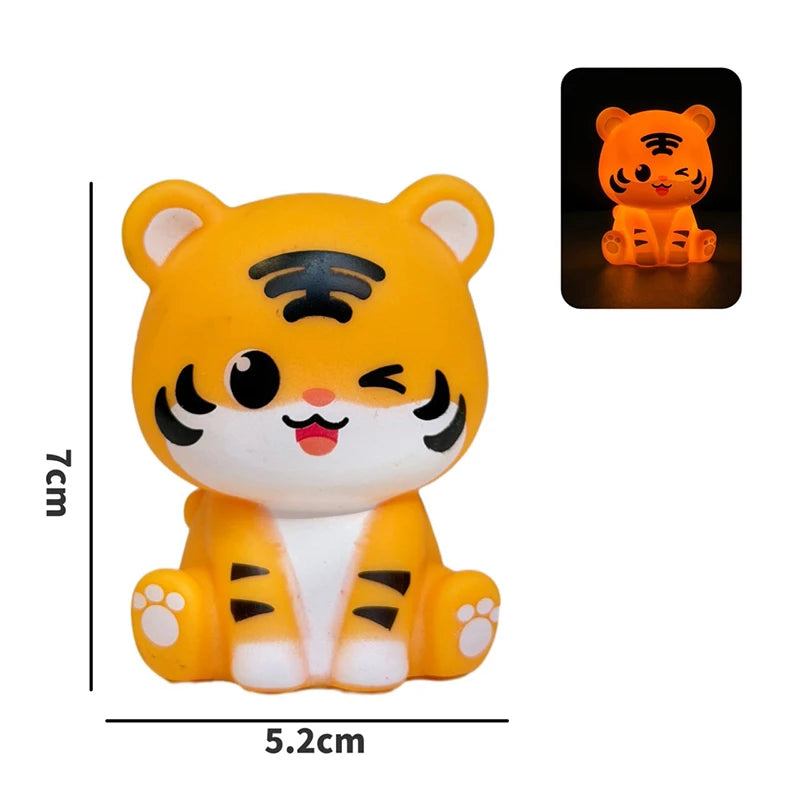 Cute Rabbit Lamp Decorations Desk Accessories Bunny Lamp Panda Light Ornament Cartoon Reading Light Easter Gifts